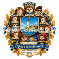 Гербы семьи Город светлоёжиков 1. Пыхтих, 2. Звёздочка, 3. Элвис, 4. Акварелька, 5. Шустик, 6. Глаша, 7. Светлик, 8 и 9. Ежео и Ежетта, 10. Дедушка Ёж и рыбка Буль, 11. Малинка.