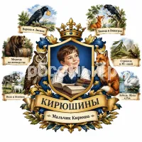 Гербы семьи Создать герб на фоне басен Ивана Андреевича Крылова их названия