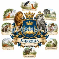 Гербы семьи Создать герб на фоне басен Ивана Андреевича Крылова и их названия