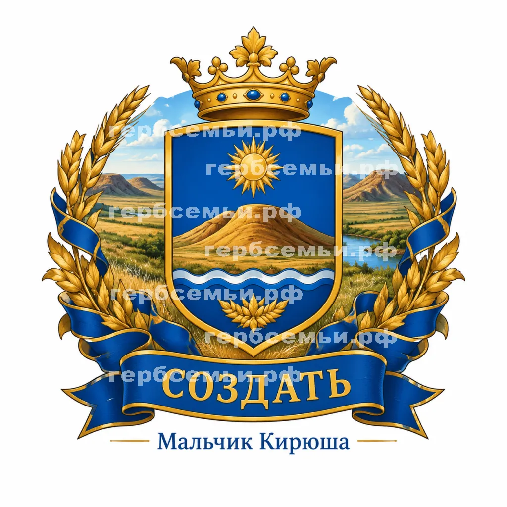 Герб семьи Создать герб на фоне бай баков Оренбургской Области #42819
