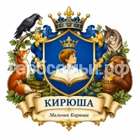 Герб семьи Создать герб на фоне басен Ивана Андреевича Крылова и названия