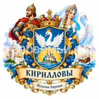 Герб семьи Создать герб на фоне сказки о царе Салтане, о сыне его славном и могучем богатыре князе Гвидоне Салтановиче и о прекрасной цареревне Лебеди