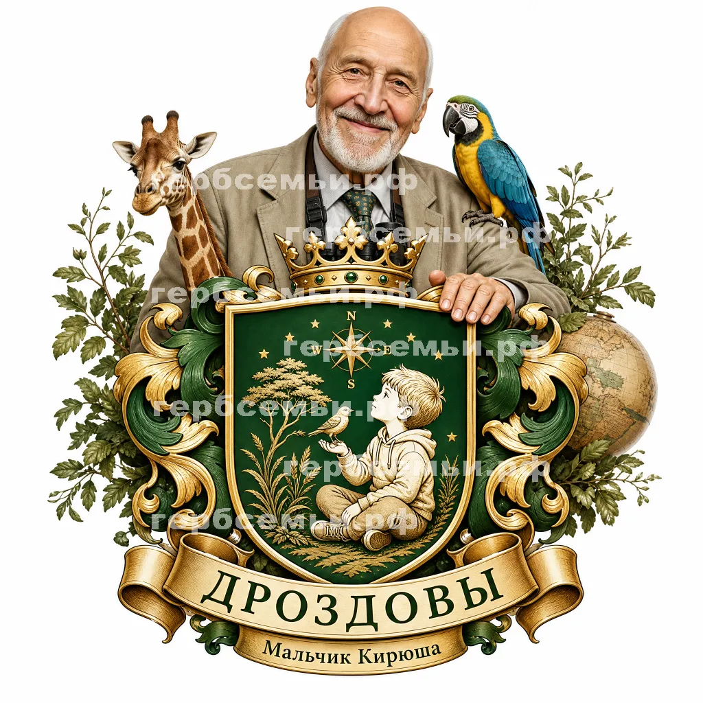 Герб семьи Создать герб на фоне Николая Николаевича Дроздова #42891