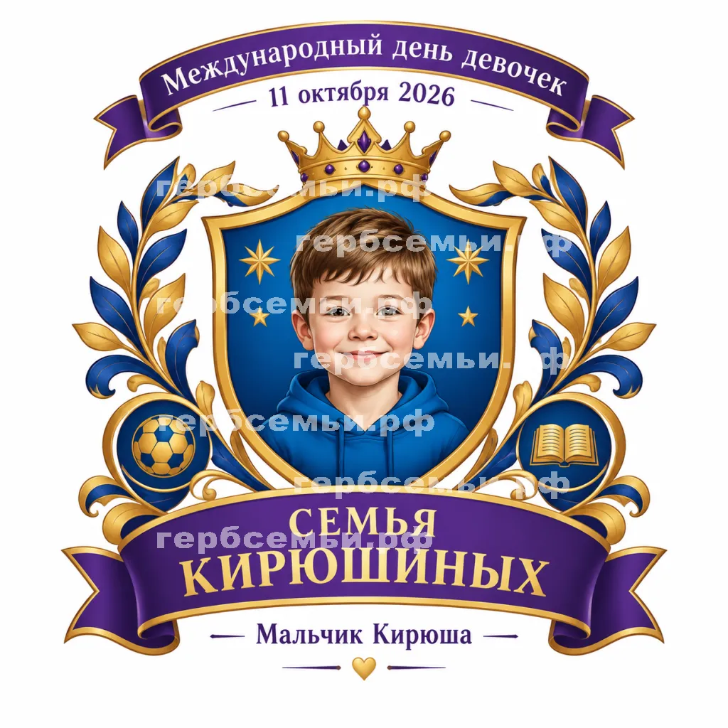 Герб семьи Создать герб на фоне международного дня девочек 11 октября 2026 #42904