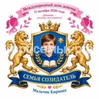 Гербы семьи Создать герб на фоне международного дня девочек 11 октября 2026 год и девочек