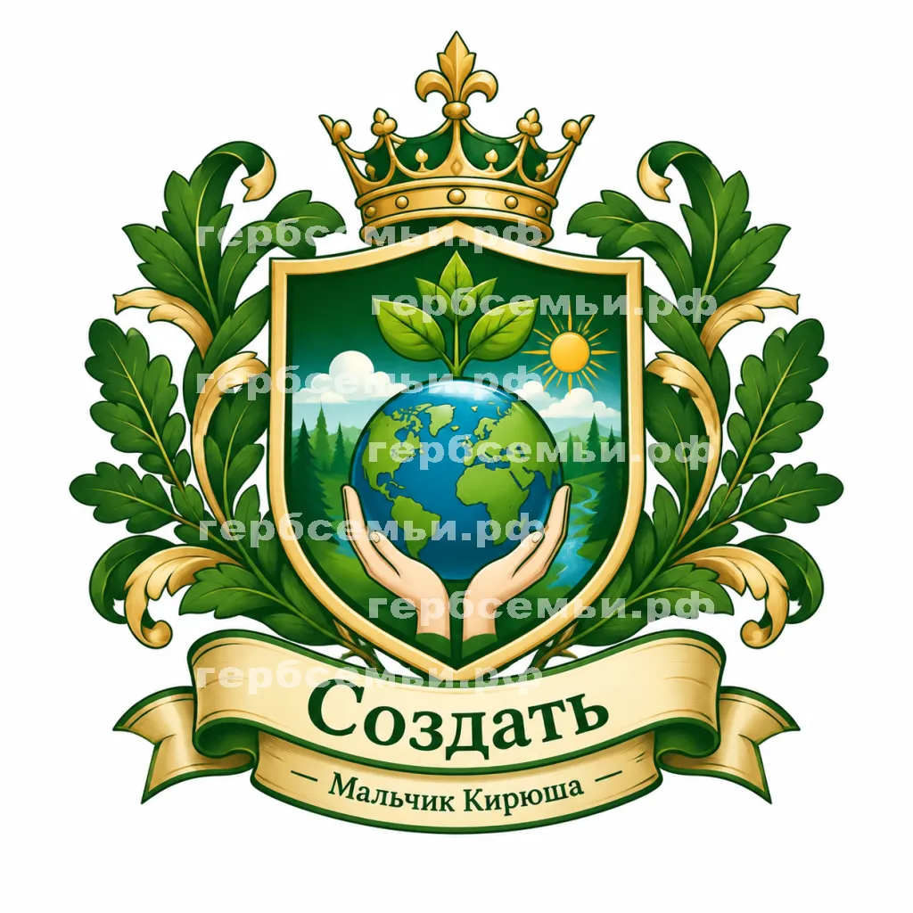 Герб семьи Создать герб на фоне экологи #42914