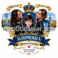 Гербы семьи Создать на фоне города Бузулука 2026 год октябрь девушек корреспондента в чёрных кожаных перчатках и ведущей прогроноза погоды в чёрных кожаных перчатках влюбились в мальчика Кирюшу