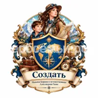 Герб семьи Создать герб на фоне путешественницы Александрины Тинне
