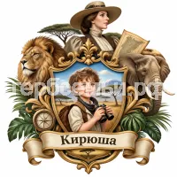Герб семьи Создать герб на фоне голландской исследовательницы Африки Александрины Тинне