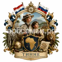 Герб семьи Создать герб на фоне голландской исследовательницы Африки Александрины Тинне