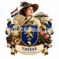 Герб семьи Создать герб на фоне голландской миллионерши феменистки и исследовательницы Африки Александрины Пьетернеллы Тинне