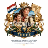 Герб семьи Создать герб на фоне голландской миллионерши феменистки и исследовательницы Африки Александрины Пьетернеллы Тинне