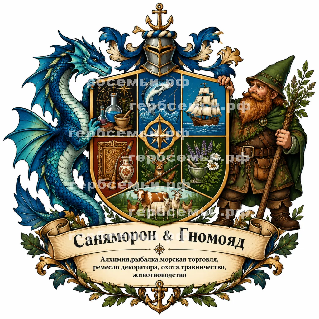 Герб семьи Саняморон & Гномояд #43054