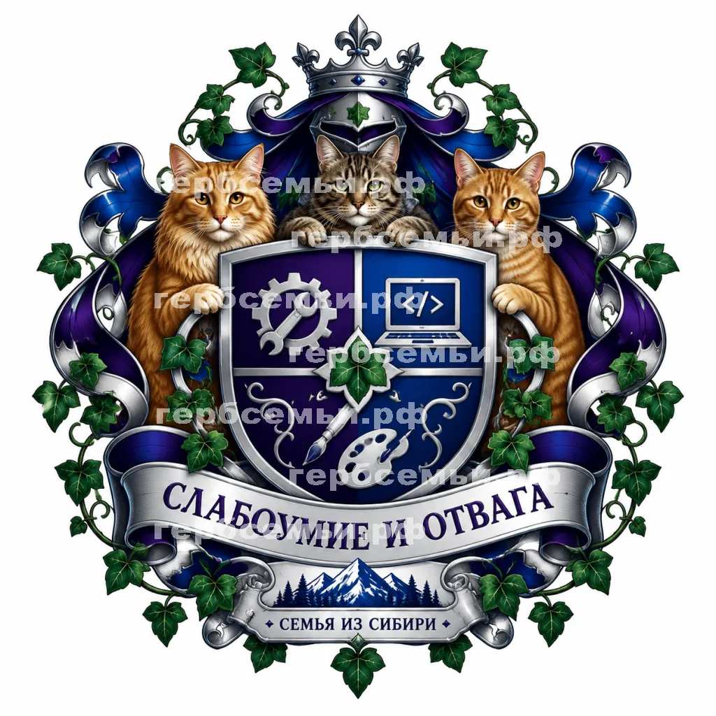 Герб семьи Слабоумие и отвага #43067