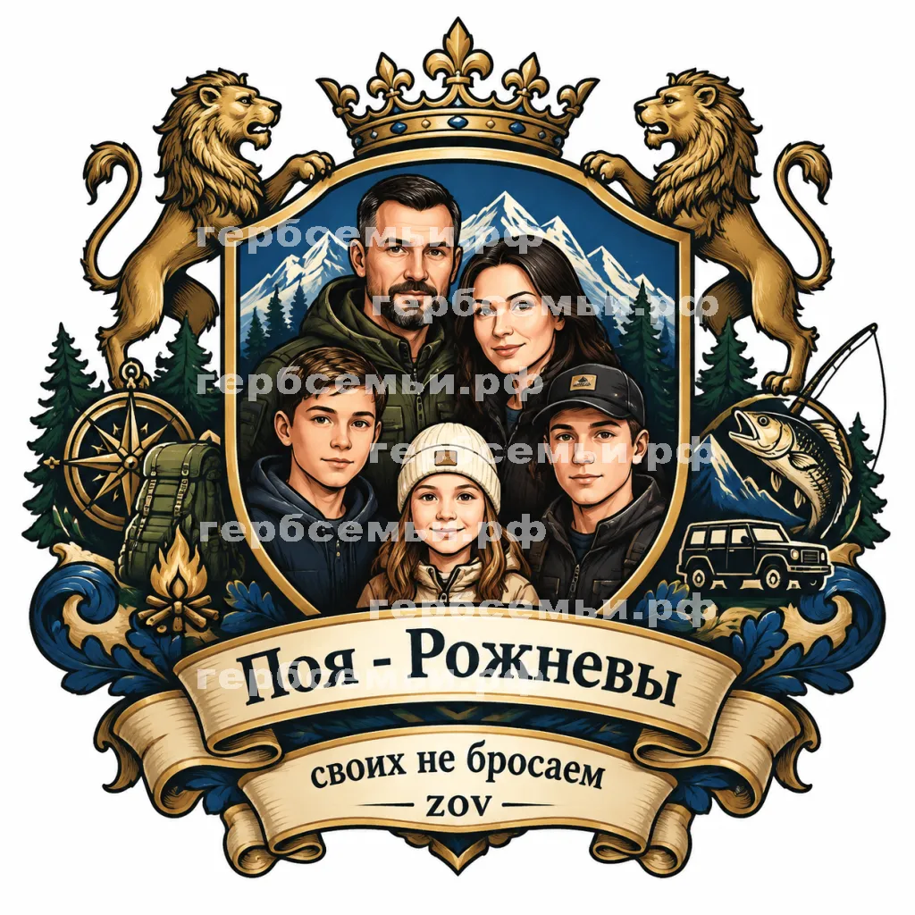 Герб семьи Поя -Рожневы #43081