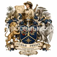 Гербы семьи Семья Рябых на фоне голландской исследовательницы Африки Александрины Тинне