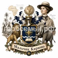 Герб семьи Создать герб  на фоне голландской исследовательницы Африки Александрины Тинне