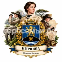 Герб семьи Создать герб на фоне голландской исследовательницы Африки Александрины Тинне в разные годы