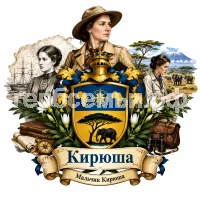 Гербы семьи Создать герб на фоне голландской исследовательницы Африки Александрины Тинне в разные годы
