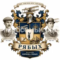 Гербы семьи Создать герб на фоне братьев Райт с именами