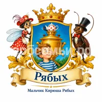 Герб семьи Создать герб на фоне Корней Иванович Чуковский Муха Цокотуха