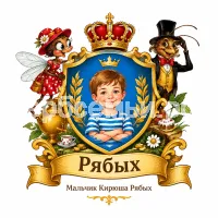 Герб семьи Создать герб на фоне Корней Иванович Чуковский Муха Цокотуха