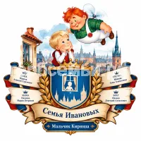 Гербы семьи Создать герб на фоне сказки Астрид Лингрен малыш и карлсон. Семья малыша с именами фамилиями и настоящее имя фамилия малыша