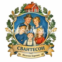 Гербы семьи Создать герб шведской сказки Астрид Линдгрен. Семья Свантесон папа герр Свантесон, мама фру Свантесон, брат Боссе 14 лет, Бетан 13 лет и Сванте Свантесон 7-8 лет.