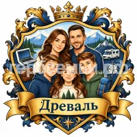 Герб семьи Древаль