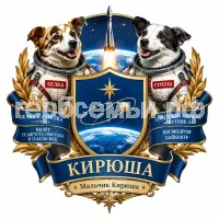 Гербы семьи Создать герб на фоне собак космонавтов Белки и Стрелки полетели 19 августа 1960 году в 11:44 по мск времени совершили полёт на советском корабле "Спутник-5"с космандрома Байканур