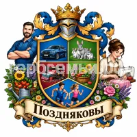 Герб семьи Поздняковы