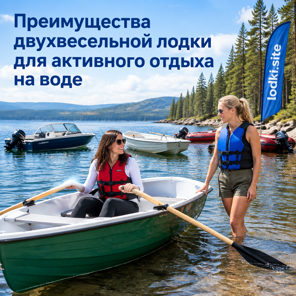 Преимущества двухвесельной лодки для активного отдыха на воде