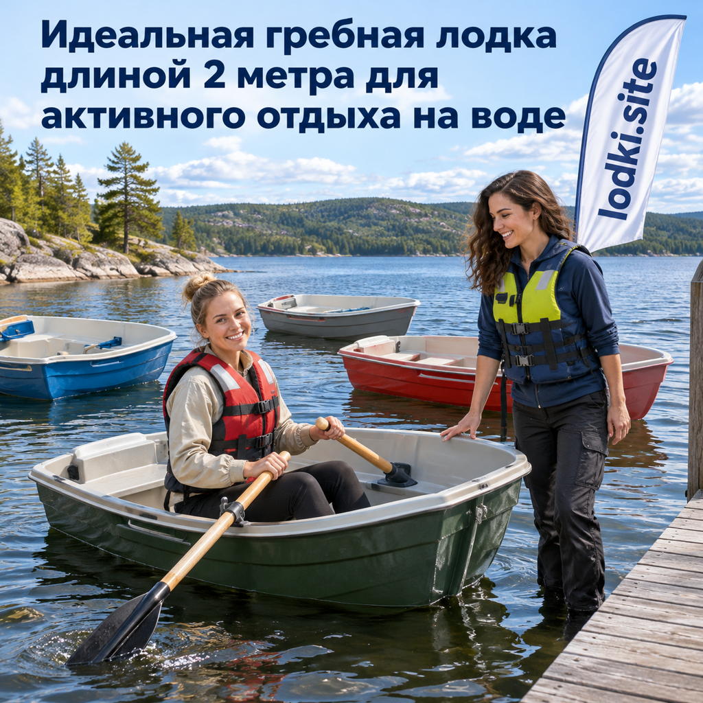 Идеальная гребная лодка длиной 2 метра для активного отдыха на воде
