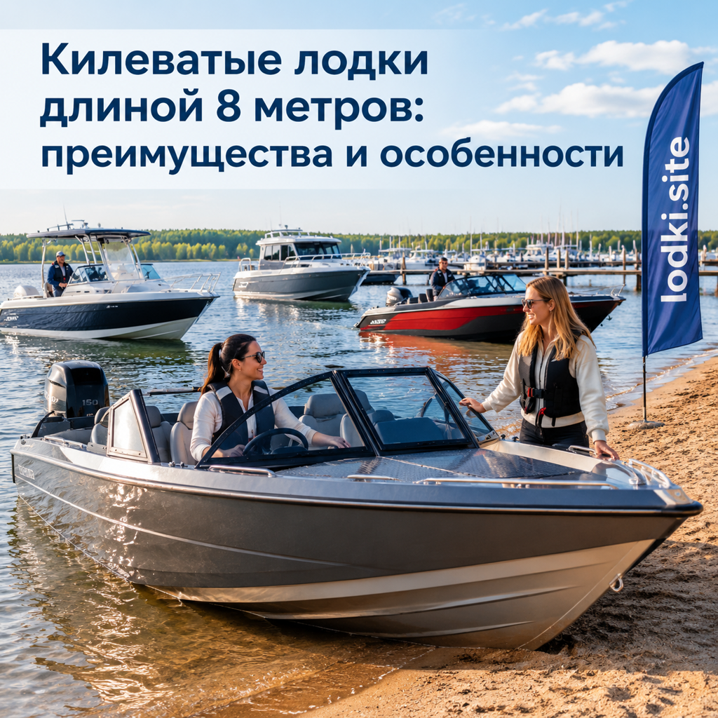 Килеватые лодки длиной 8 метров: преимущества и особенности