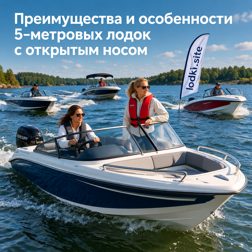 Преимущества и особенности 5-метровых лодок с открытым носом
