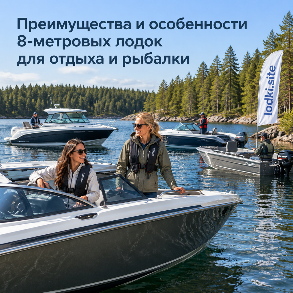 Преимущества и особенности 8-метровых лодок для отдыха и рыбалки