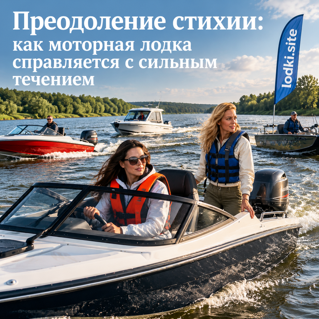 Преодоление стихии: как моторная лодка справляется с сильным течением