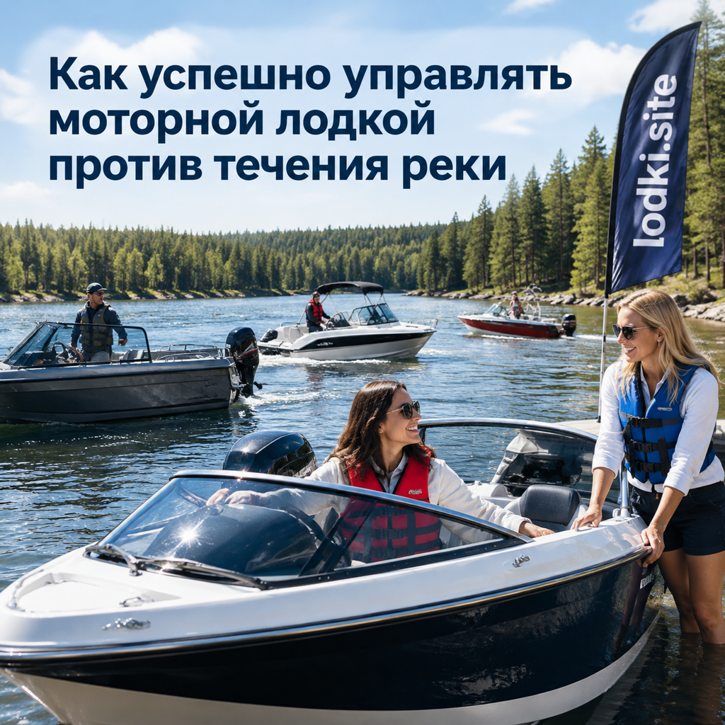 Как успешно управлять моторной лодкой против течения реки