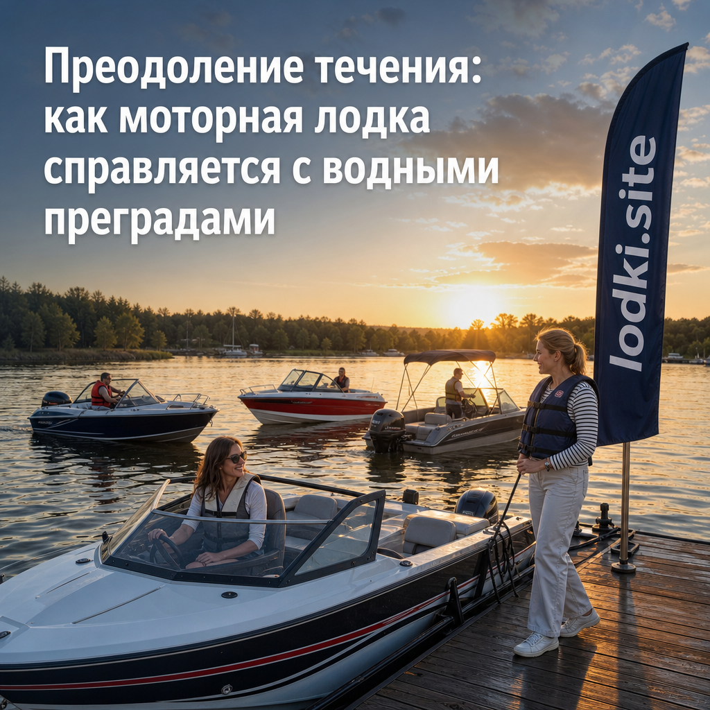 Преодоление течения: как моторная лодка справляется с водными преградами