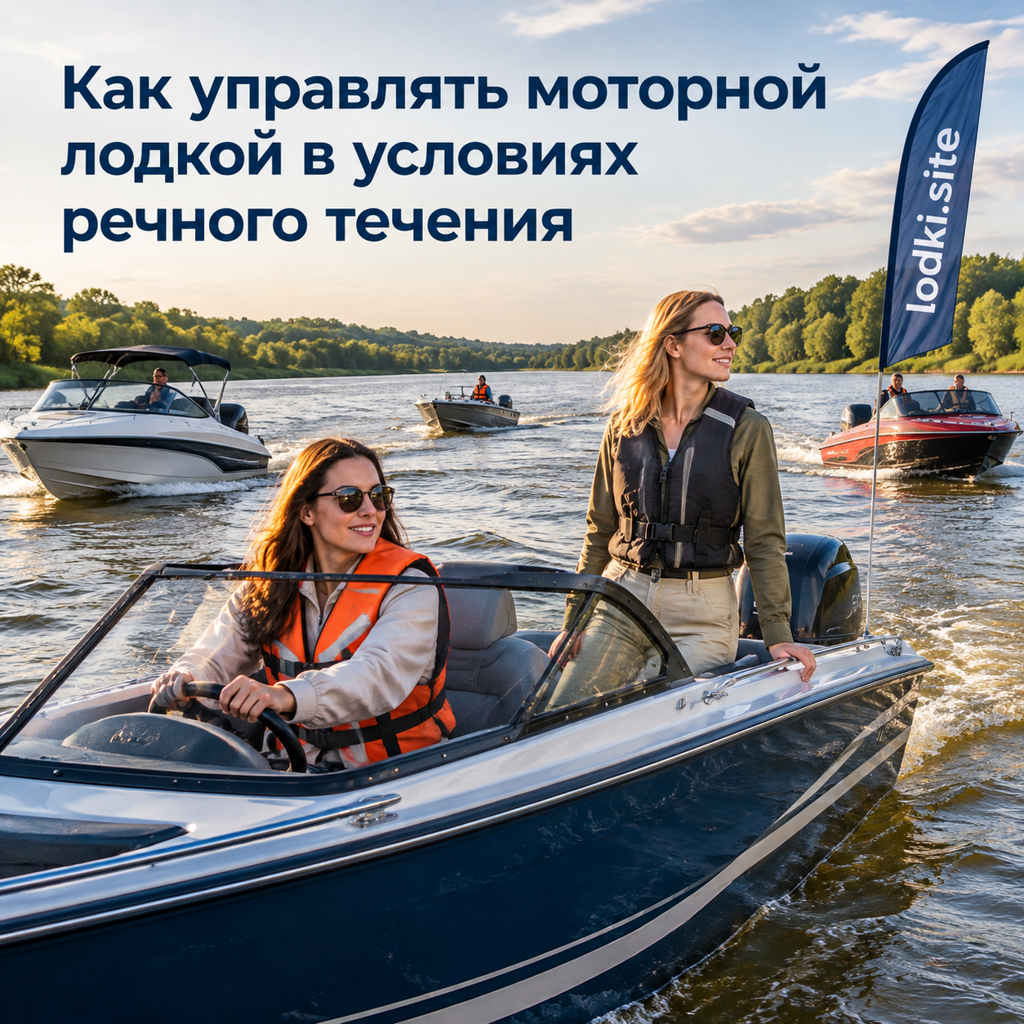 Как управлять моторной лодкой в условиях речного течения