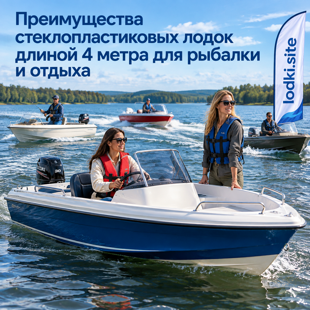 Преимущества стеклопластиковых лодок длиной 4 метра для рыбалки и отдыха