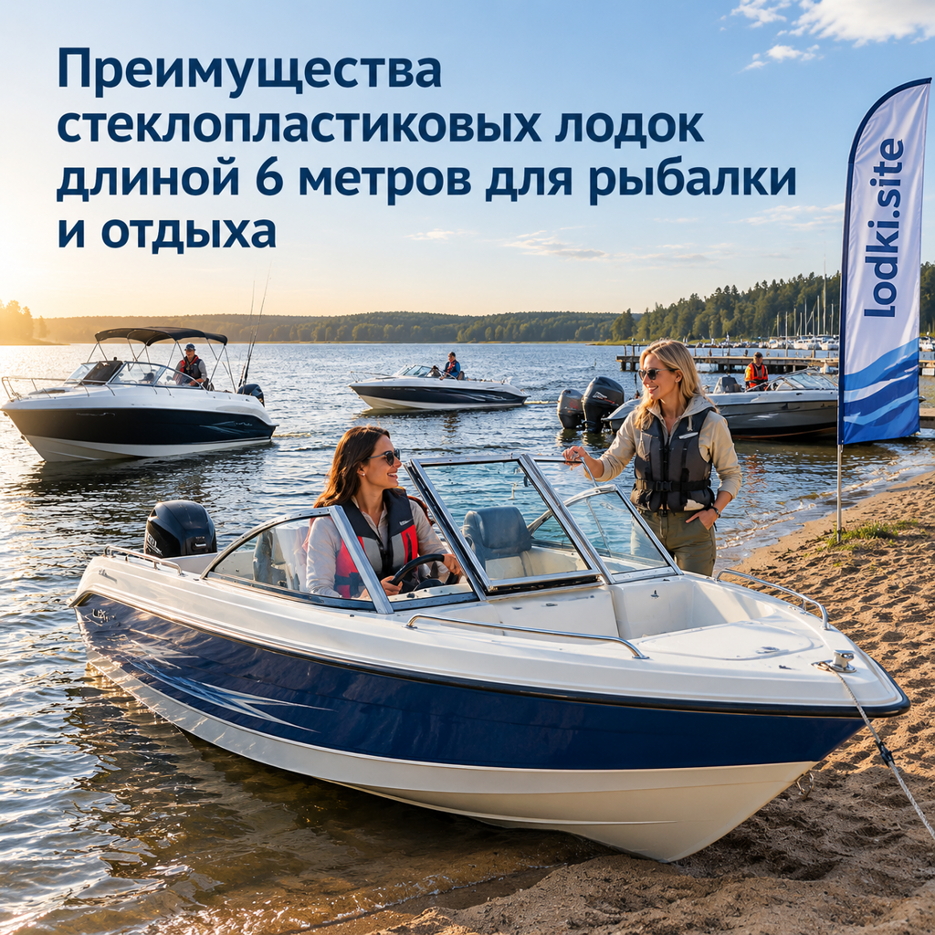 Преимущества стеклопластиковых лодок длиной 6 метров для рыбалки и отдыха