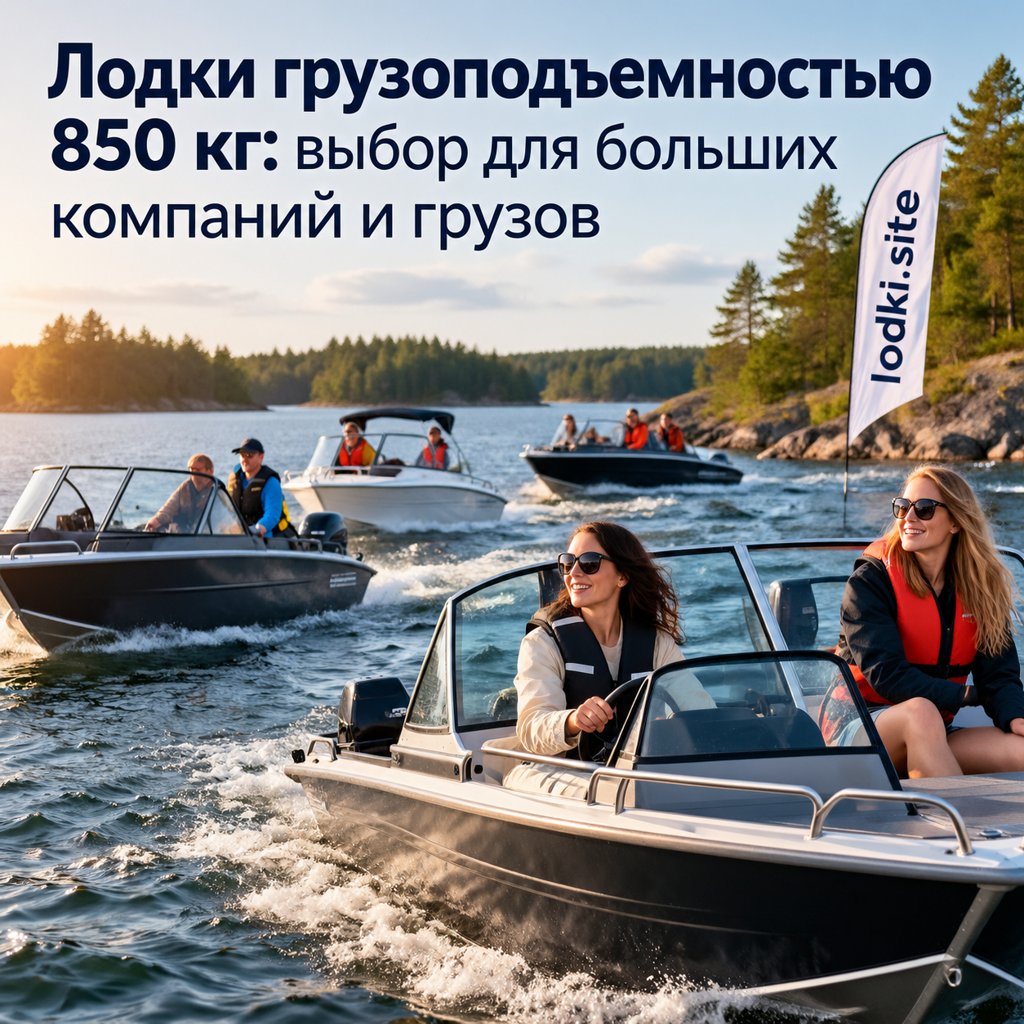Лодки грузоподъемностью 850 кг: выбор для больших компаний и грузов