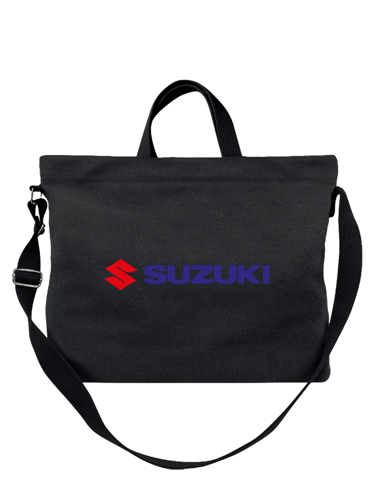 Сумка Suzuki чёрная с принтом — классическая эмблема — Чёрная, фото 1