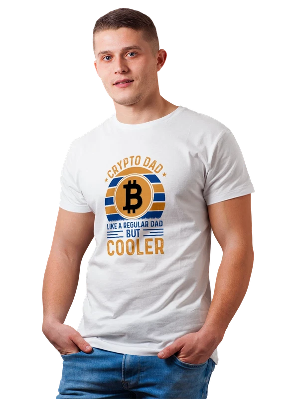 Футболка биткоин crypto dad — Белая, фото 1