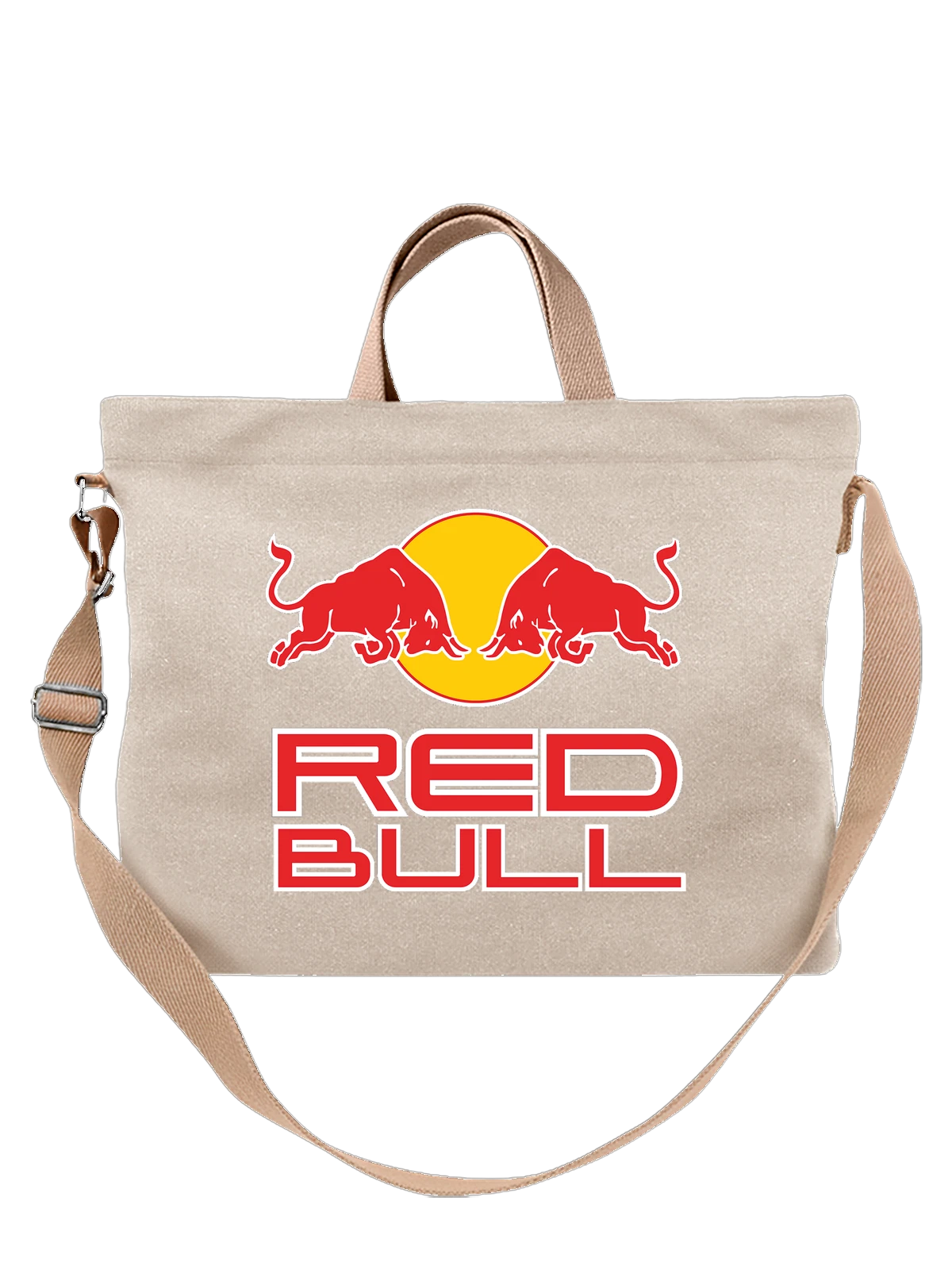 Сумка Red Bull белая с принтом — заряд бодрости — Белая, фото 1