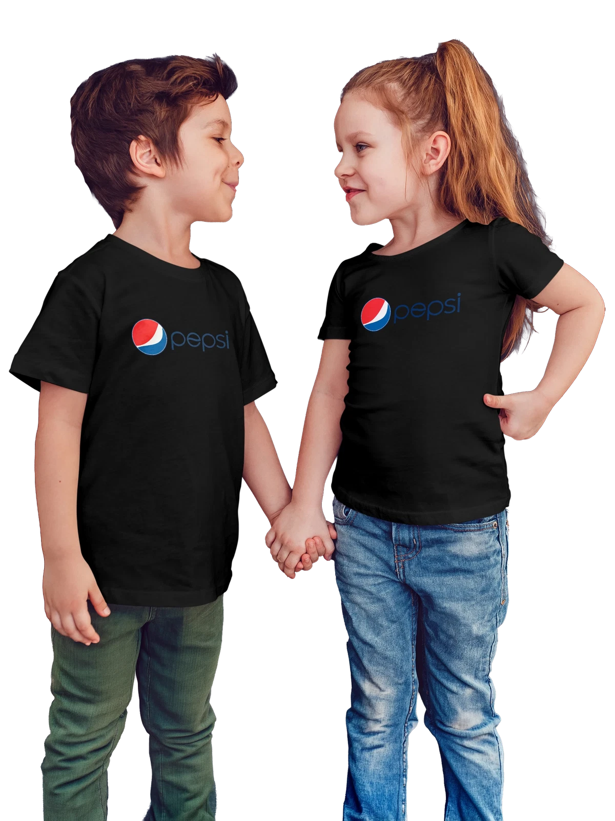 Футболка детская Pepsi чёрная с принтом — сладкая газировка — Чёрная, фото 1