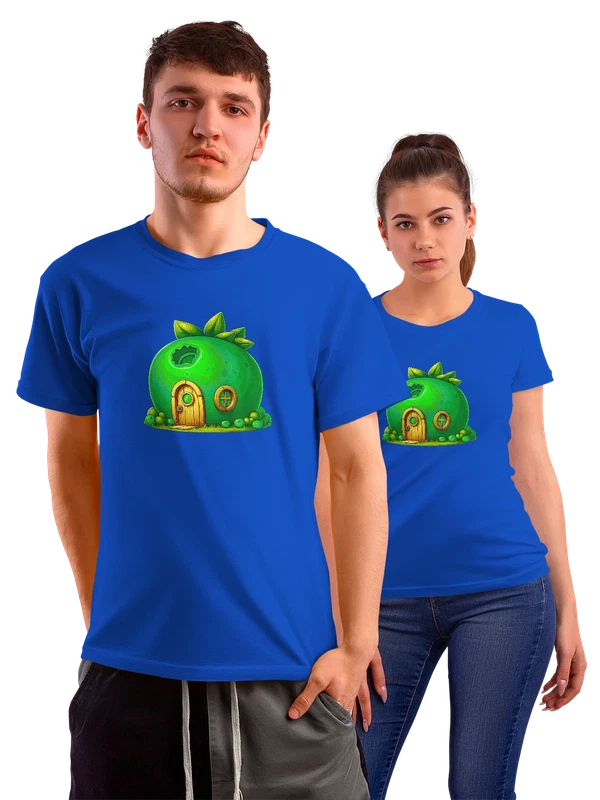 Футболка дом из голубики — Синяя, фото 1