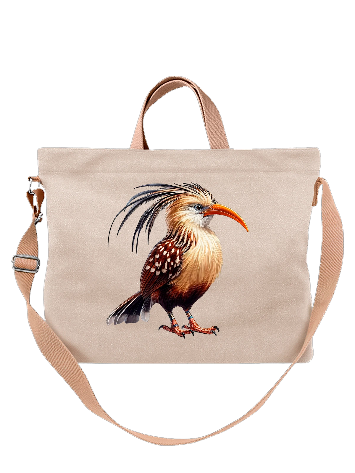 Сумка Птица гуира белая с принтом — дикая природа — Белая, фото 1