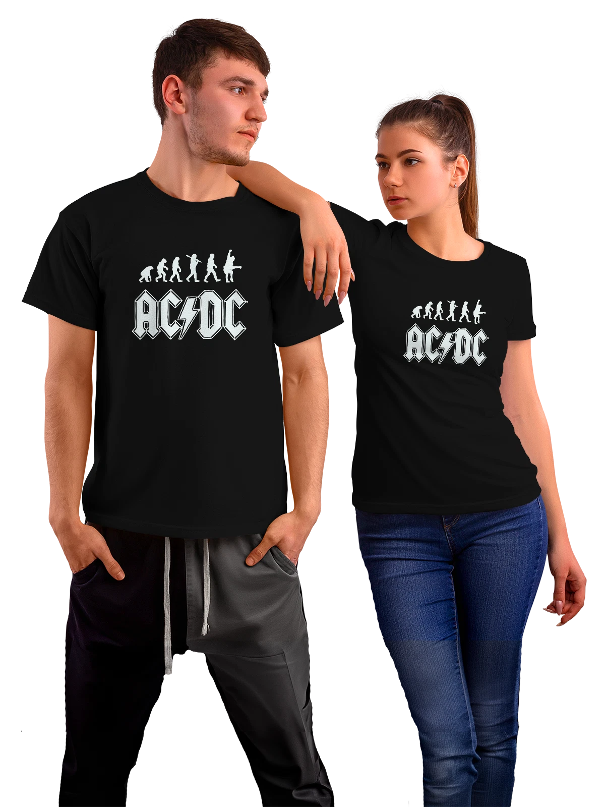 Футболка AC DC с логотипом чёрная с принтом — гитарная музыка — Чёрная, фото 1